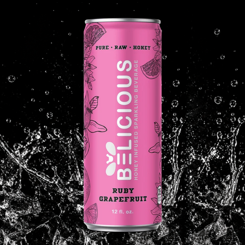 Belicious Honey-Infused Grapefruit Sparkler