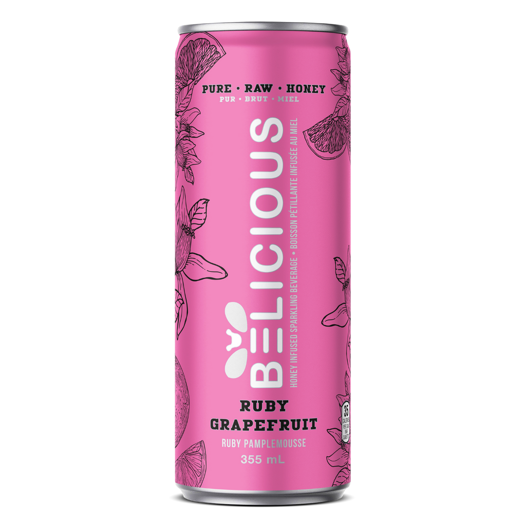 Belicious Honey-Infused Grapefruit Sparkler
