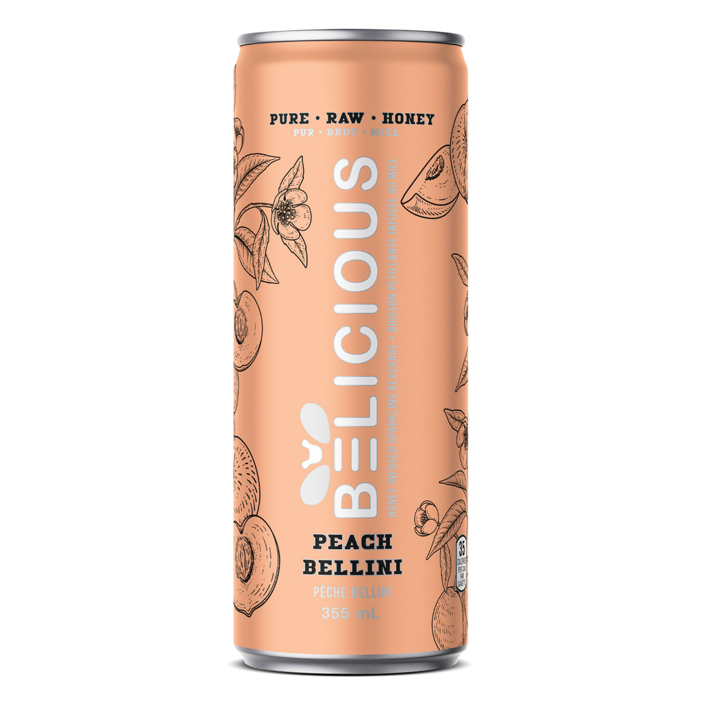 Belicious Honey-Infused Peach Bellini