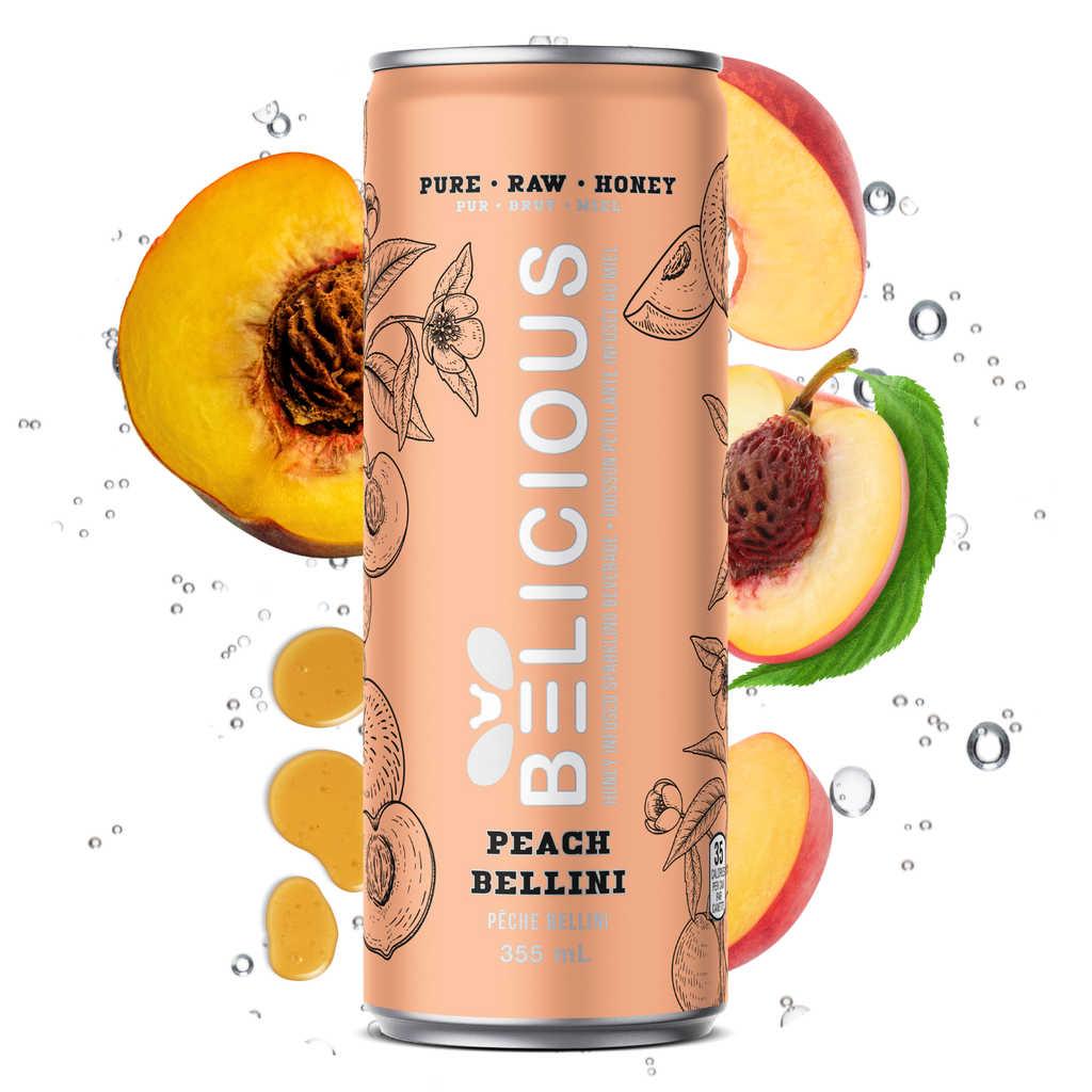 Belicious Honey-Infused Peach Bellini