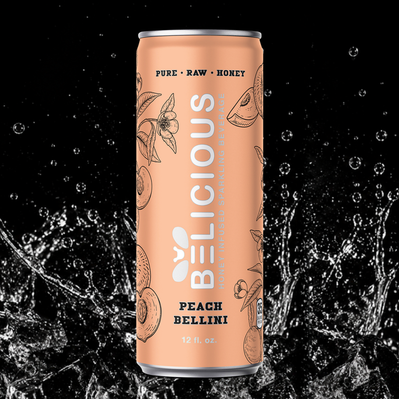 Belicious Honey-Infused Peach Bellini